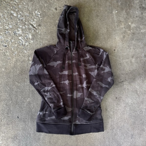 Black Camo‎ Athleta Triumph Printed Hoodie Size M - Picture 3 of 7